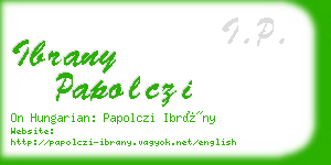 ibrany papolczi business card